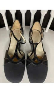 Rangoni Size 7 B Black Leather Women Sandal Shoes - Picture 1 of 6