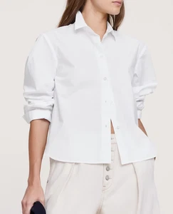 Neu mit Etikett!! Banana Republic RT $ 90 weiß perfekt kastig Baumwolle Popeline Bluse Shirt Top XS - Bild 1 von 4