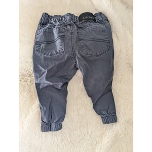 DKNY marineblau Chino elastische Taille Druckknopf Jogginghose Kleinkind Größe 18 Monate - Bild 1 von 5