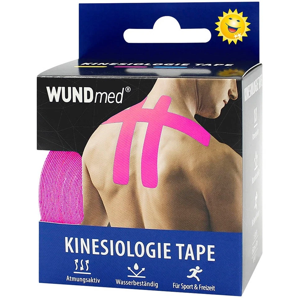 WUNDmed® Tape Kinesiologie 04-040 pink 5,0 cm x 5,0 m, 1 St.