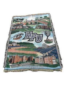 Manta High Point University North Carolina HPU logotipo afgano universidad Y2K - Imagen 1 de 1