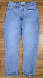 Abercrombie Fitch Curve Love Mom High Rise Acid Wash Denim Jeans Gr. 25 0 Reg - Bild 1 von 7