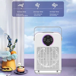 Portable Air Conditioner Mini AC Fan 700ML Water Tank 7 Color Light Air Cooler - Picture 1 of 12