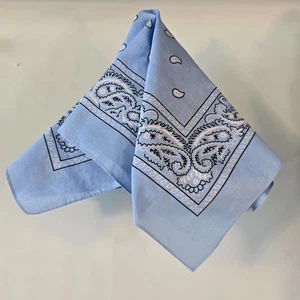 Paisley Border Bandana Cotton Scarf 21"x 20" Biker Head Wrap - Picture 1 of 4