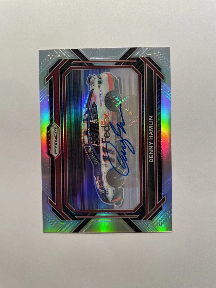 2023 Panini Prizm Signatures Prizms Silver #96 Denny Hamlin (AUTO) - Image 1 of 1