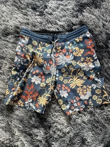 Vissla Boardshorts Herren 30 Blumenmuster Kordelzug Strand Schwimmen - Bild 1 von 4