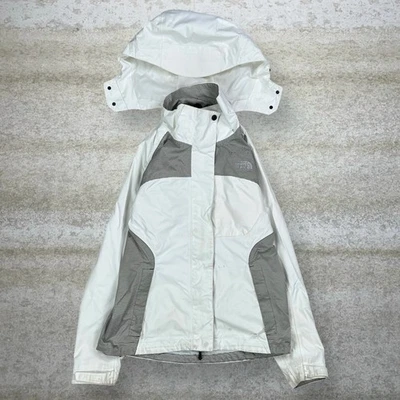 Jaqueta de esqui vintage Y2K The North Face corta-vento feminina S náilon branca zíper completo  - Imagem 1 de 4