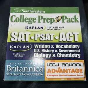 SouthWestern Advantage College Prep Pack KAPLAN ACT SAT TEST PSAT Guides Win CD - Picture 1 of 4