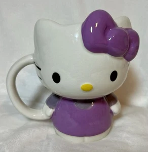 Hello Kitty Sanrio 3D Full Body Figure Purple 20oz Mug NEW - Picture 1 of 6
