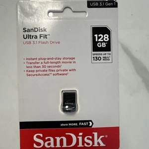 SanDisk Ultra Fit 128GB USB 3.1 Flash Drive - Afbeelding 1 van 2