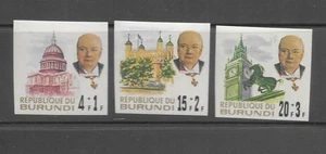 BURUNDI SCOTT # B28-30 CHURCHILL IMPERF MNH - Picture 1 of 1