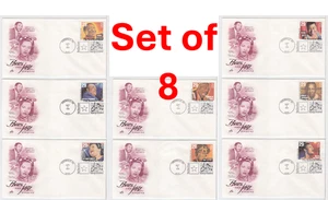 TurtlesTradingPost- Blues & Jazz 1994 #2854-61 Artcraft Cachet- FDC Set of 8 - Picture 1 of 4