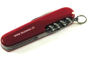 Victorinox Schweizer Taschenmesser rot im Alcantaratäschchen Werbung LEU Swiss - Bild 1 von 5