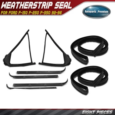 8x Vedações de porta Weatherstrip para Ford F-150 F-250 F-350 Pickup Bronco 1992-1996 - Imagem 1 de 4