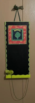 KITCHEN CHALK BOARD ERASER VEGETABLE DESIGN WITH HOLDER NOTES MESSAGES REMINDER - Image 1 of 4