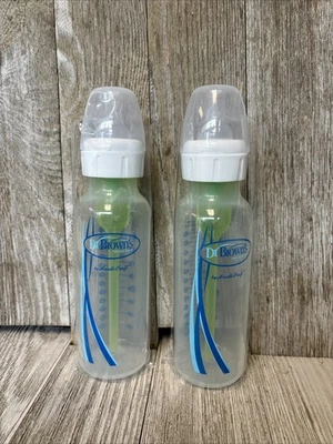 2 упаковки ~ Dr.Brown's Natural Flow варианты против колик + детские бутылочки 8 унций/250 мл - без коробки - Изображение 1 из 2