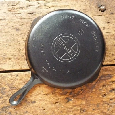复古 GRISWOLD 铸铁技能煎锅 # 8 大块标志 - 铁勺 — 第 1/4 张图片