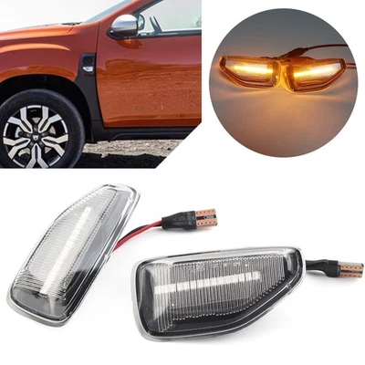 Dynamic LED Side Marker Blinker Signal Light Fit Renault Sandero Stepway Duster Foto 1 de 4