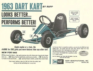 Vintage 1963 Rupp Dart Kart A-Bone Go-Kart Broschüre - Bild 1 von 1