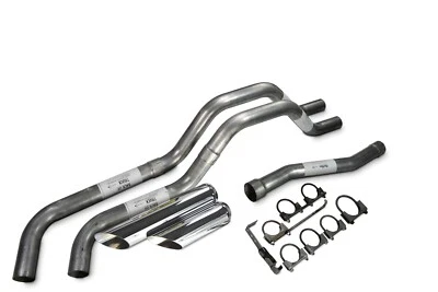 For Nissan Titan 04-06 Dual Exhaust 2.5" Same Side Exit Slash Tip Foto 1 de 4