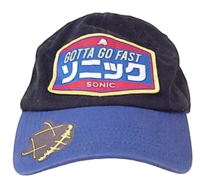 SEGA SONIC THE HEDGEHOG GOTTA GO FAST SONIC BASEBALL CAP HAT ADJUSTABLE - Picture 1 of 11