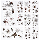 Temporary Spider Halloween Water/Fake Tattoo Face/Hand/Body Stickers 10 Sheets