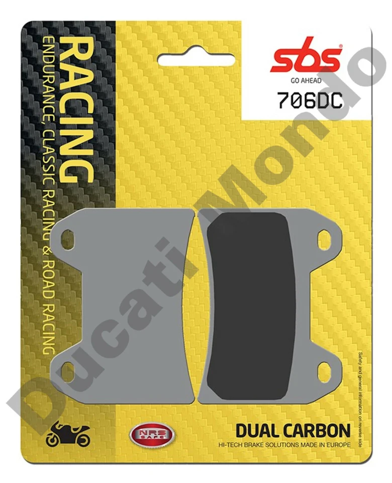 Pastillas de freno delanteras SBS doble carbono Aprilia Benelli BMW Cagiva Ducati KTM MV Agusta Foto 1 de 3