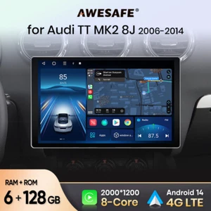 128G Für AUDI TT MK2 8J 2006-2012 Android 13 Autoradio CarPlay GPS Navi RDS BT - Bild 1 von 18