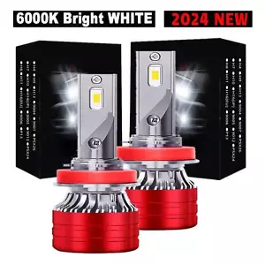 H8 H9 H11 LED Headlight Kit High Low Beam Bulb Super Bright 6500K White 360000LM - Picture 1 of 16