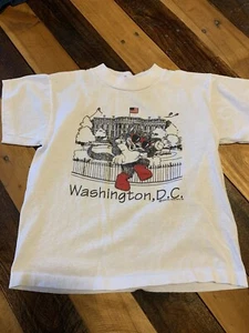 VTG 90s WASHINGTON DC White House US Capitol Shirt youth 6-8 Graphic T Shirt - Picture 1 of 8