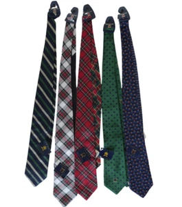 Lote de 5 corbatas Tommy Hilfiger 100 % seda vintage estilo preppy nuevas con etiquetas para hombre - Imagen 1 de 15