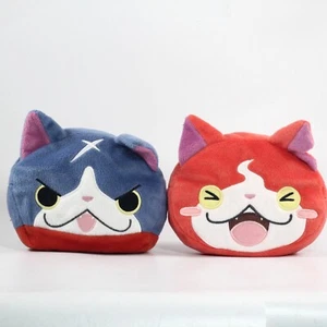 set of 2 Jibanyan Hovernyan pouch Coinbag Yo-kai Watch Banpresto Stuffed Plush - Picture 1 of 9