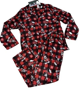 MOM Disney Mickey Christmas Family Matching Pajama Set Red Plaid Sz Medium New - Imagen 1 de 8