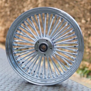 16x3,5" Big Fat King Spoke Felge, Chrom hinten, passend für Harley Davidson - Bild 1 von 6