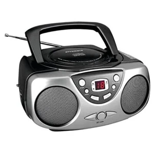 Radio AM/FM portátil PROSCAN ELITE con reproductor de CD (NEGRO) - Boombox retro negro - Imagen 1 de 2