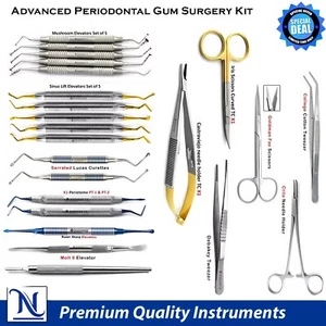 Periodontal Dental Sinus Lift Gum Surgery Instruments Elevators Curettes Lab - Picture 1 of 1