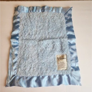 Manta de seguridad My Blankee azul lovey 12 x 16 ribete satinado - Imagen 1 de 5