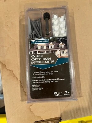 Sistema de fijación oculto FastenMaster de corteza colocada de 2"" para borde de terraza/blanco Foto 1 de 4