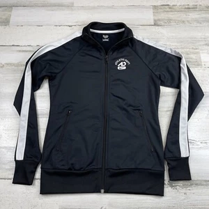 Nike Track Jacket Girls Medium Black Zip Up Athletic Dept Long Sleeve - Picture 1 of 11