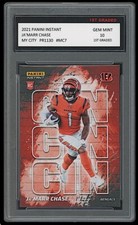 JAMARR CHASE 2021 PANINI INSTANT MY CITY 1ST GRADED 10 ROOKIE CARD #MC7 BENGALS
