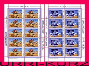 MOLDOVA 2008 Europa CEPT Mail Letter Horse Man Postman Computer 2 m-s Sc584-585 - Picture 1 of 1