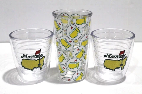 Masters Tervis Tumbler Glass Lot of 3 Augusta National 16 12 OZ Golf Insulated Cover