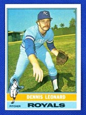 1976 Topps Set Break # 334 Dennis Leonard Kansas City Royals EX-EXMT .99 Ship