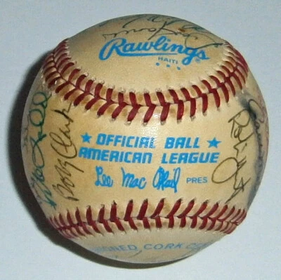 1984 BREWERS team signed baseball Robin Yount Molitor JSA LOA 24 AUTOS Milwaukee - Image 1 of 4