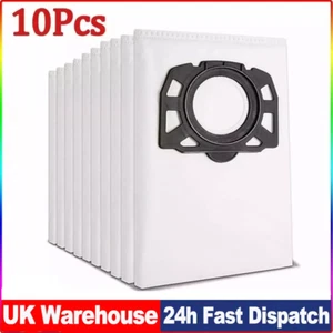 10 Pack Fleece Cloth Dust Bags fit Karcher WD4 WD5 WD6 MV4 MV5 MV6 WET & DRY - Picture 1 of 10