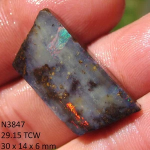Boulder Opal grob 29,15 TCW 100% natürlicher australischer Queensland Edelstein N3847 - Bild 1 von 3