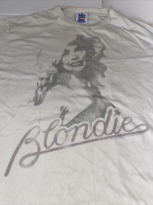 BLONDIE 77 Punk Rock Debbie Harry Size XL T-Shirt Junk Food USA Made Tag - Image 1 of 4