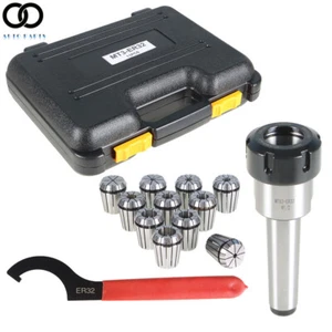 11-tlg. ER32 Spannzangensatz mit MT3 Schaft ER32 Spannfutterschlüssel für Fräsmaschine - Bild 1 von 12
