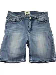 Nurture Denim Blue Jean Shorts Stretch Medium Wash Bermuda - Picture 1 of 6