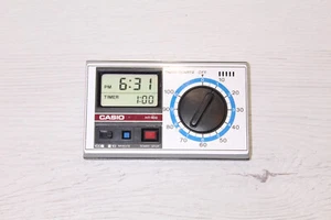 VINTAGE RETRO TIMER QUARTZ "CASIO HT-100" ALARM DESKTOP JAPAN 80s - Imagen 1 de 2